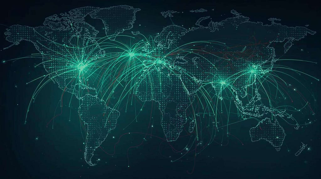 Map showing data flow from Global South to tech hubs MindViewMagazinecom