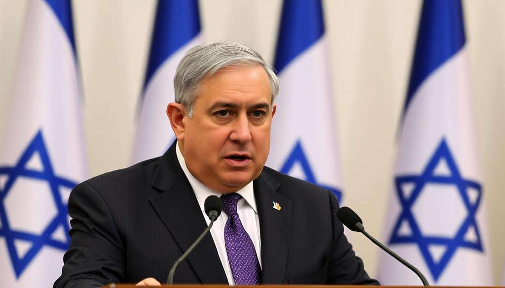 Israeli Defense Minister Israel Katz making statement about targeting Houthi leadership Israeli Defense Minister Israel Katz making statement about targeting Houthi leadership