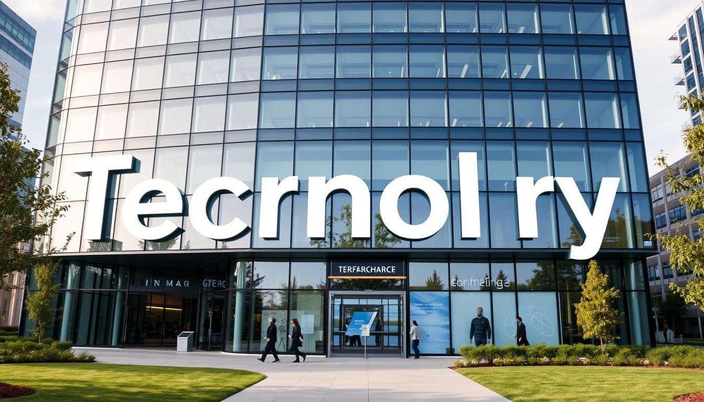 Technology company headquarters with modern architecture Technology company headquarters with modern architecture