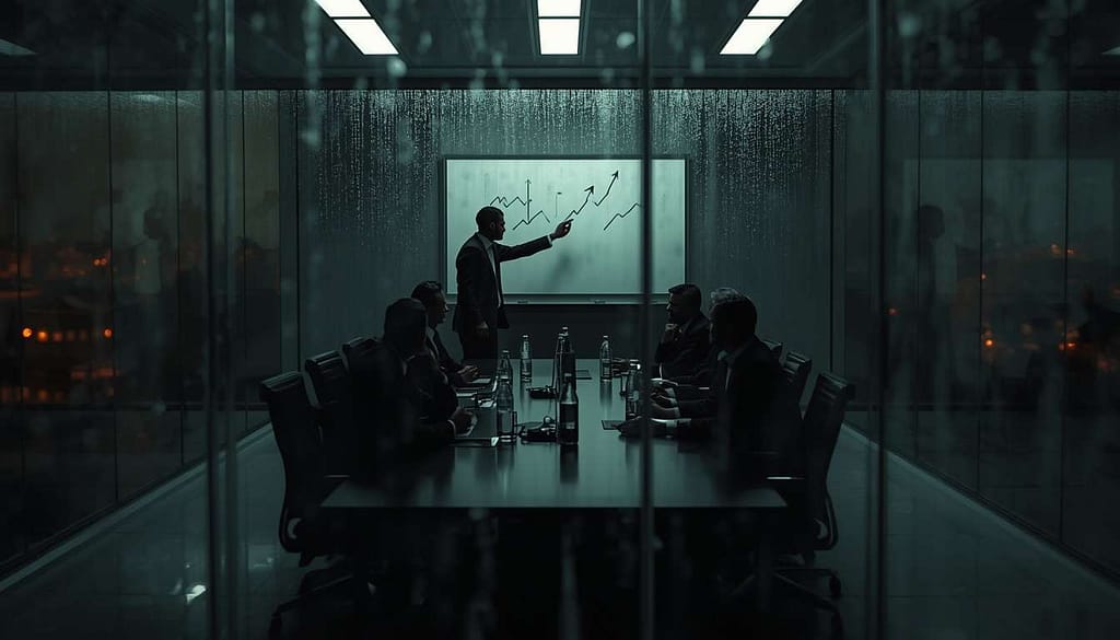 lucidoriginSCENEAglasswalledboardroomat11pmseenfromoutsidethroughtherainstreak0 MindViewMagazinecom