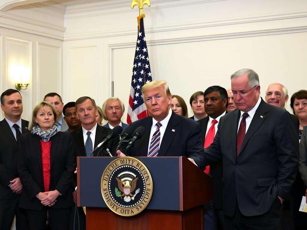 Critics of the executive order at separate press conference Critics of the executive order at separate press conference
