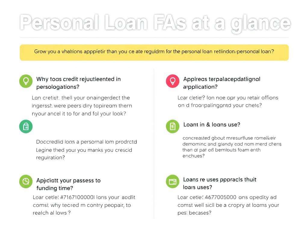 Infographic showing common questions about personal loans Infographic showing common questions about personal loans