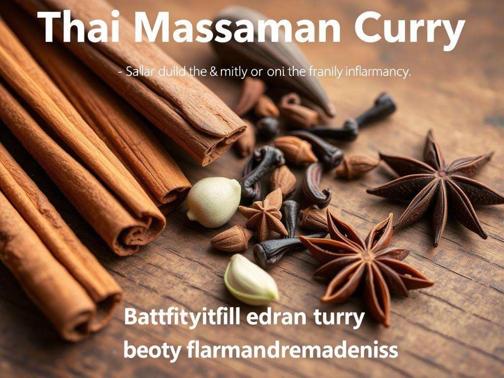 Fresh spices used in Thai Massaman Curry with health benefits Fresh spices used in Thai Massaman Curry with health benefits