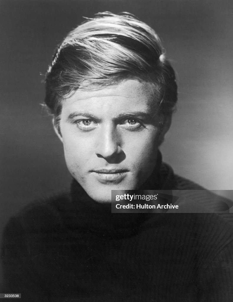 image MindViewMagazinecom Black and white vintage studio portrait of American actor Robert Redford wearing a dark turtleneck sweater
